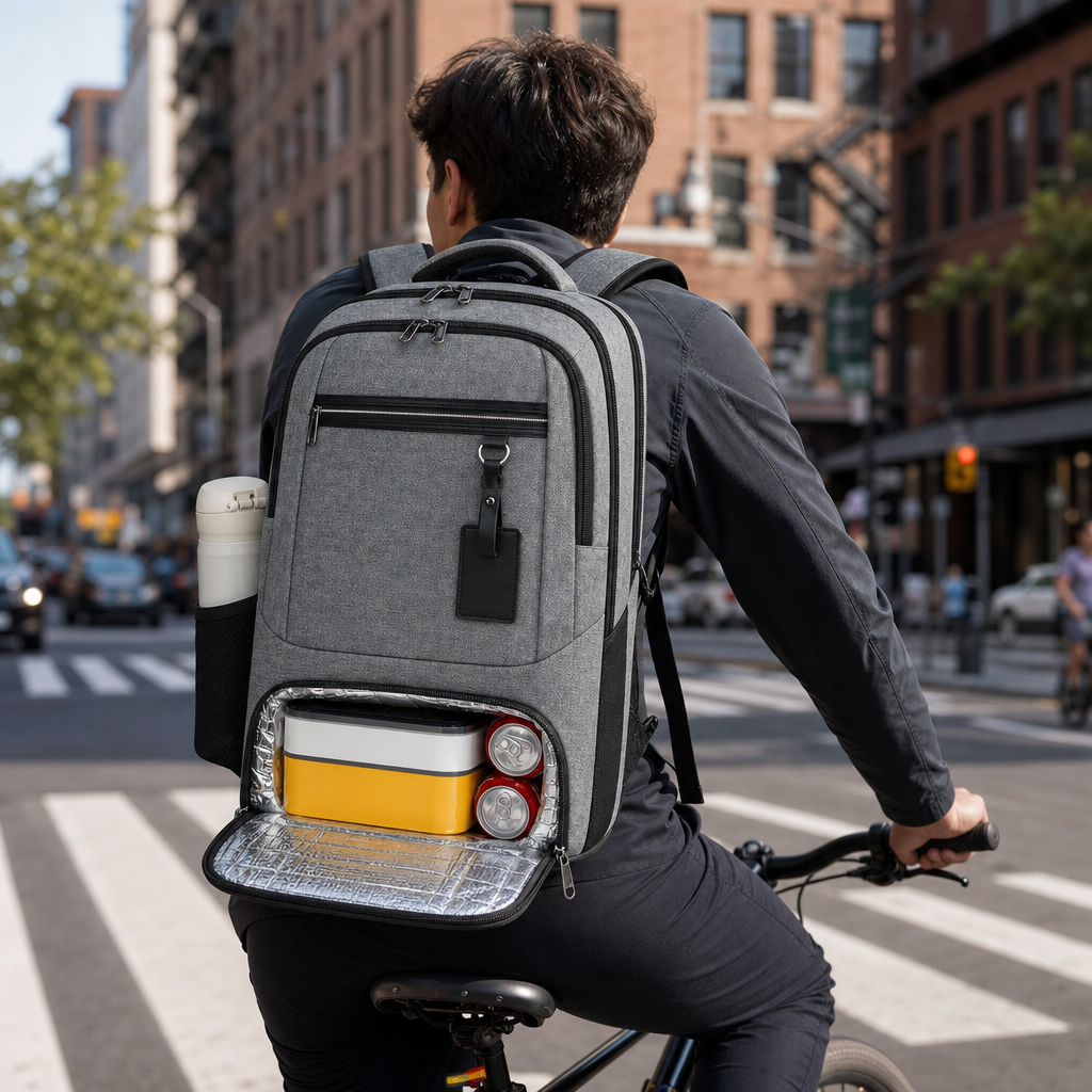 Waterproof Backpack with Laptop Compartment and Insulated Cooler Compartment