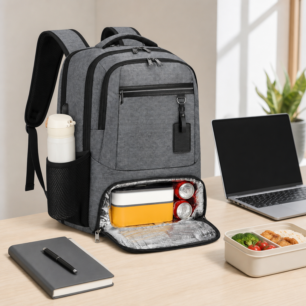 Waterproof Backpack with Laptop Compartment and Insulated Cooler Compartment