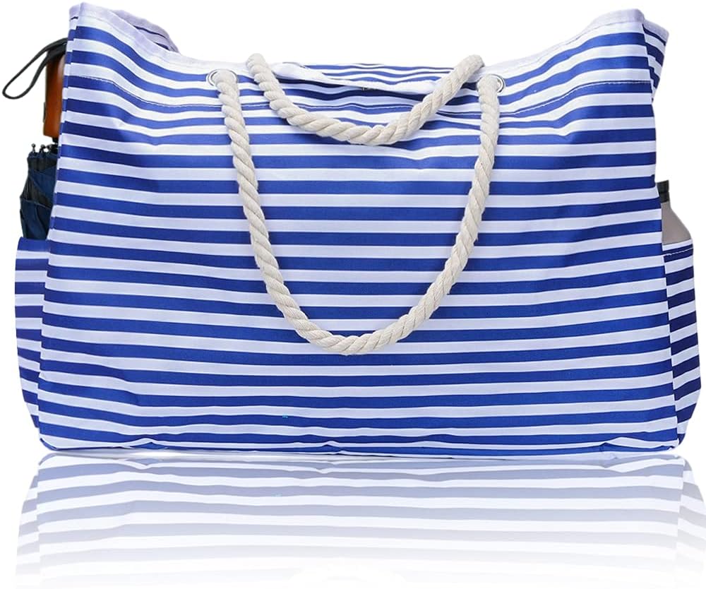 Waterproof Extra Large Beach Bag with Travel Pouch