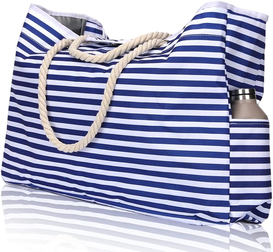 Waterproof Extra Large Beach Bag with Travel Pouch