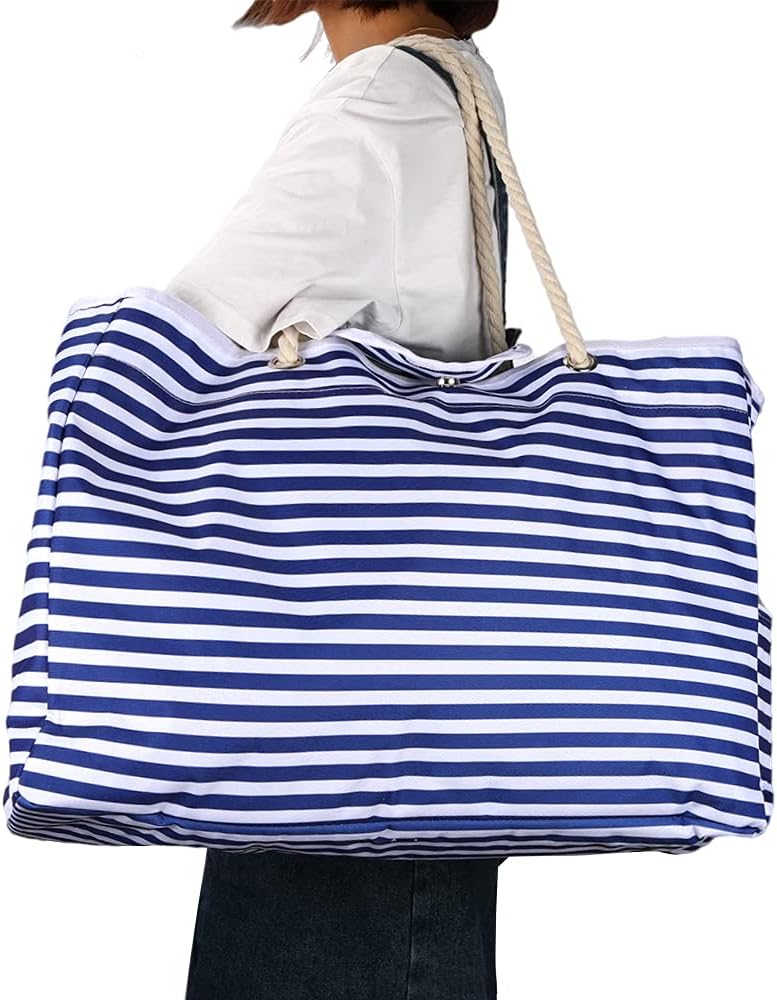 Waterproof Extra Large Beach Bag with Travel Pouch