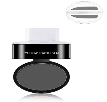 Waterproof Eyebrow Stamp Kit with Powder, 3 Shapes & 3 Colors - Natural Finish