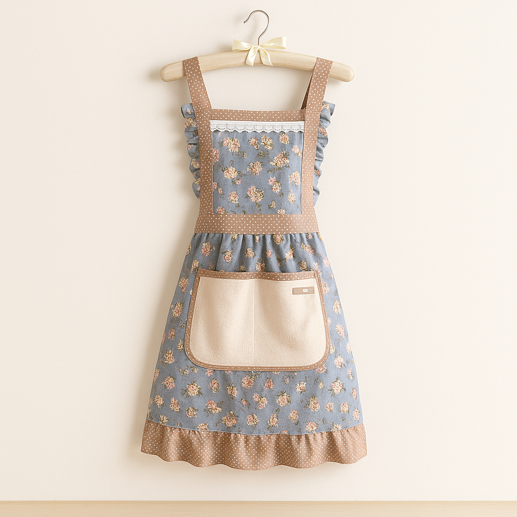 Waterproof Floral Cotton Kitchen Apron