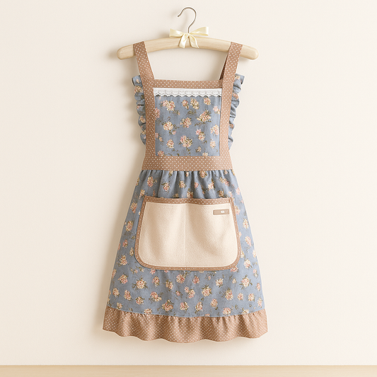 Waterproof Floral Cotton Kitchen Apron