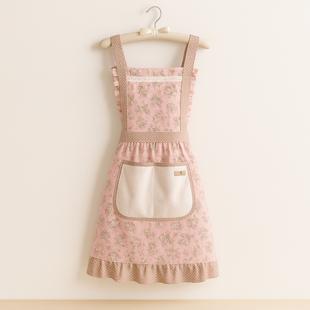 Waterproof Floral Cotton Kitchen Apron