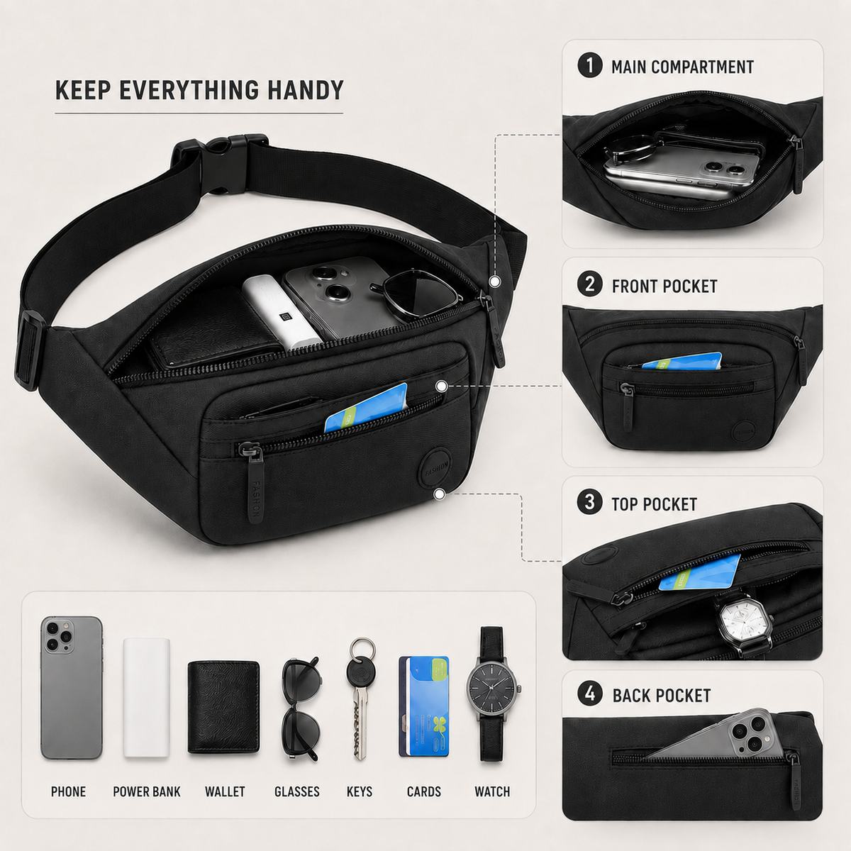 Waterproof Nylon Waist Pack
