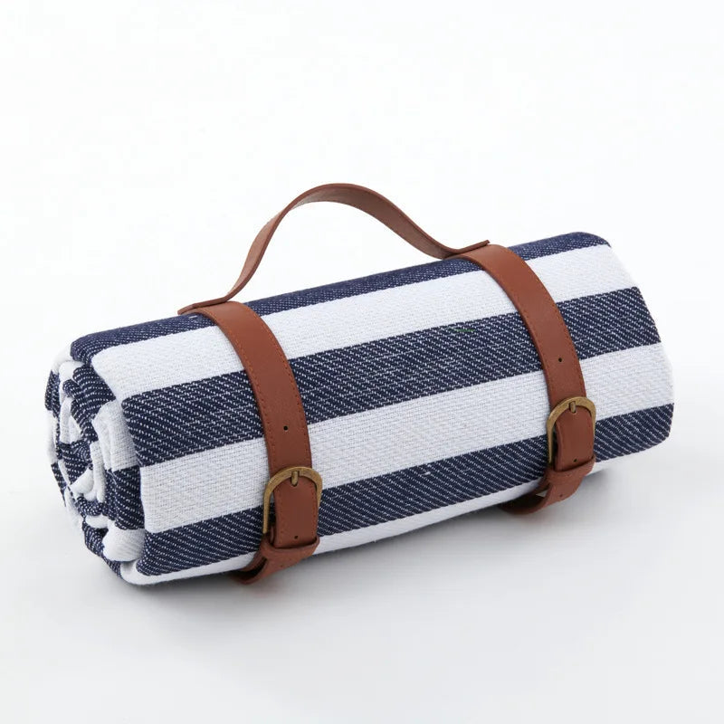 Waterproof Picnic Blanket with Leather Carrying Strap