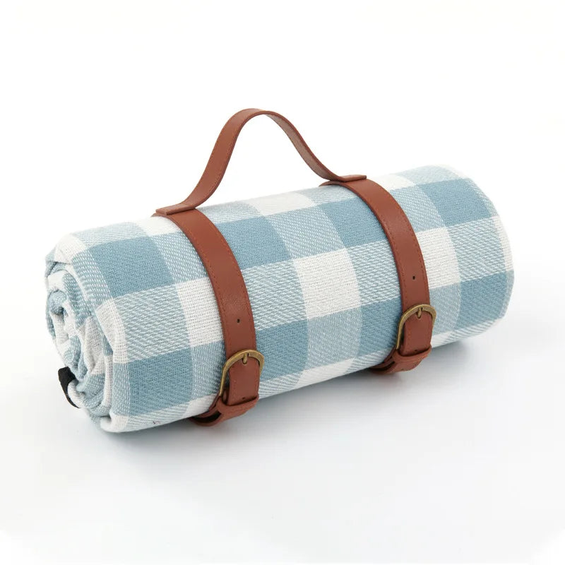 Waterproof Picnic Blanket with Leather Carrying Strap
