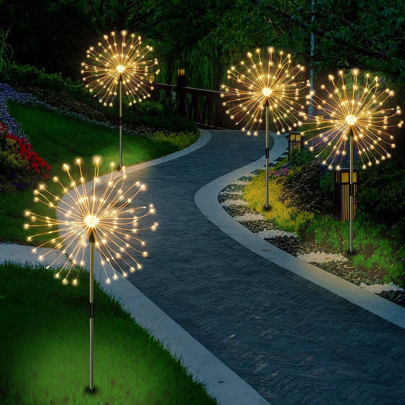 Waterproof Solar Garden Firework Lights