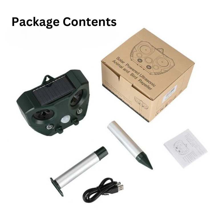 Waterproof Solar Ultrasonic Bird and Pest Repeller with Motion Sensor