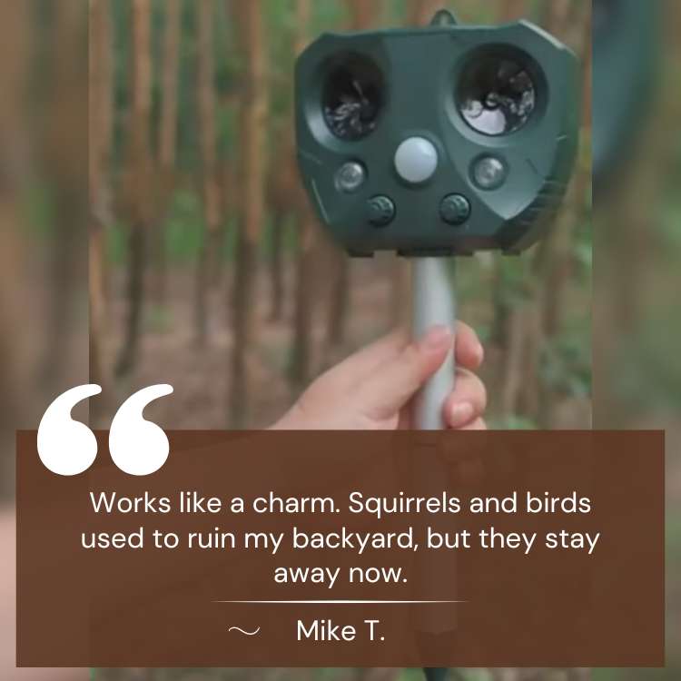Waterproof Solar Ultrasonic Bird and Pest Repeller with Motion Sensor