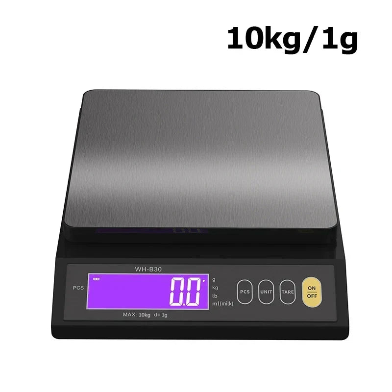 Waterproof Stainless Steel Digital Electronic Kitchen Scale with LCD Display for Baking (5 kg/0.1 g & 10 kg/1 g)