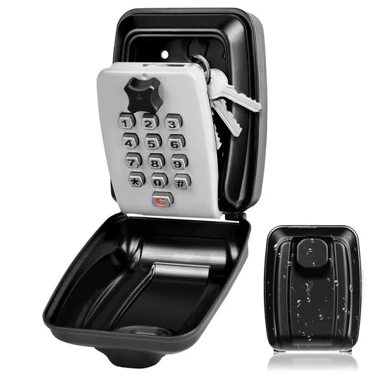 Waterproof Wall-Mounted Key Safe – Outdoor Lockable Key Storage Box with Combination Lock
