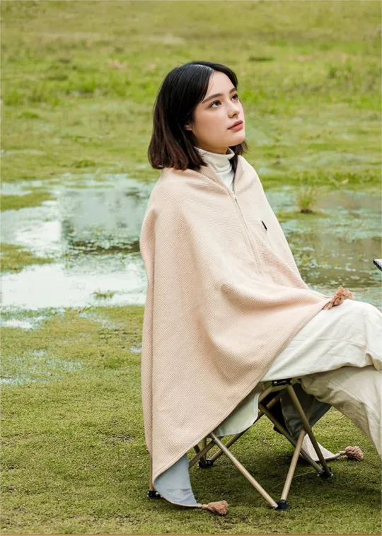 Wearable Heated Blanket – USB-Powered Travel Throw with Fast-Heating Fleece