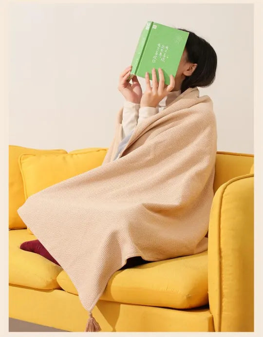 Wearable Heated Blanket – USB-Powered Travel Throw with Fast-Heating Fleece