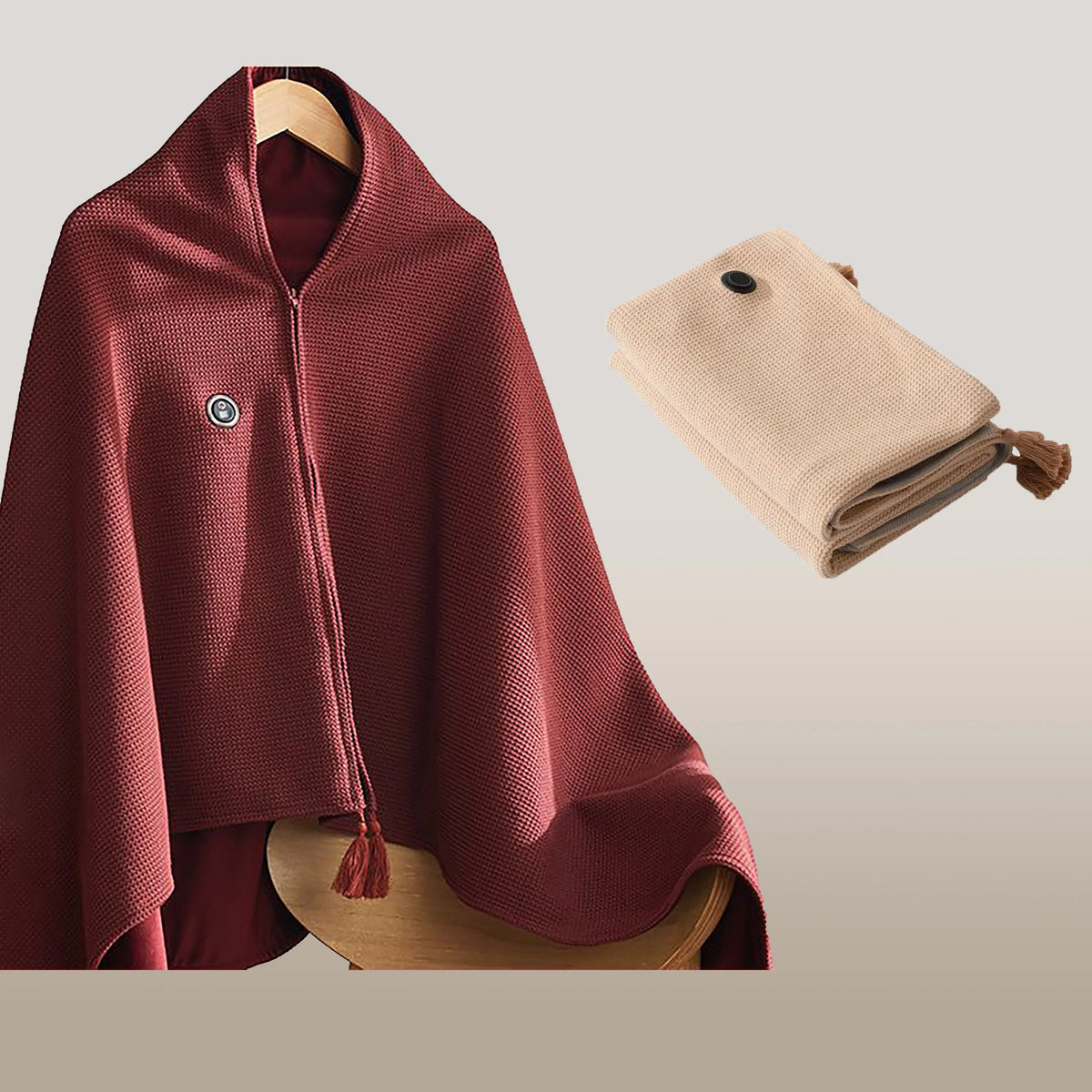 Wearable Heated Blanket – USB-Powered Travel Throw with Fast-Heating Fleece