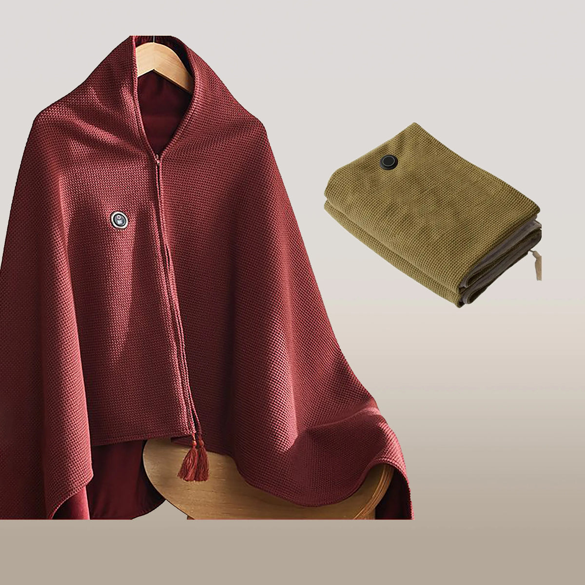 Wearable Heated Blanket – USB-Powered Travel Throw with Fast-Heating Fleece