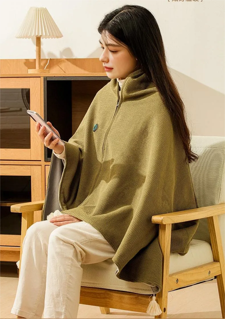 Wearable Heated Blanket – USB-Powered Travel Throw with Fast-Heating Fleece