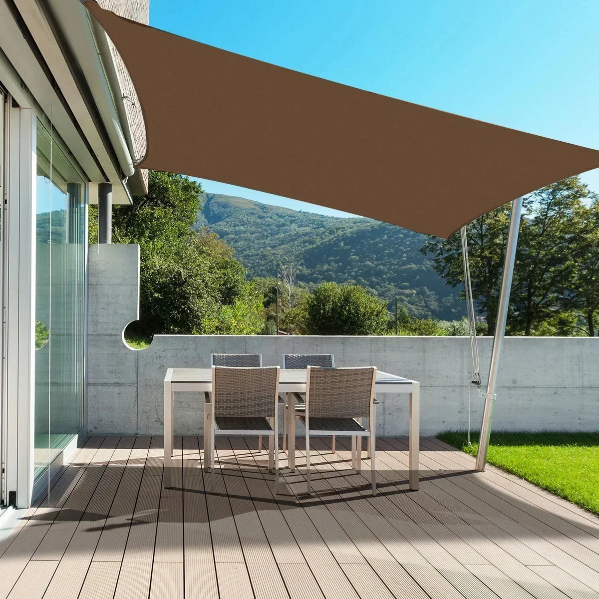 Weather-Resistant Outdoor Shade Sail with UV Protection for Garden and Patio