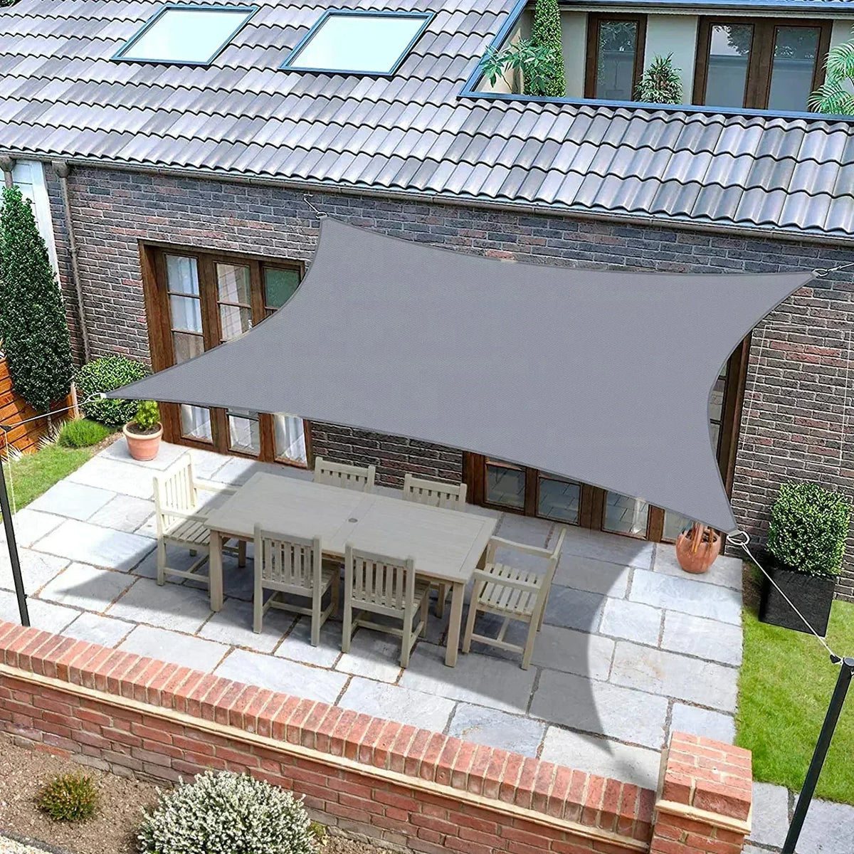 Weather-Resistant Outdoor Shade Sail with UV Protection for Garden and Patio