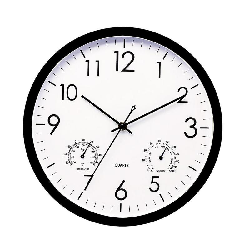 Weatherproof Outdoor and Garden Wall Clock with Thermometer