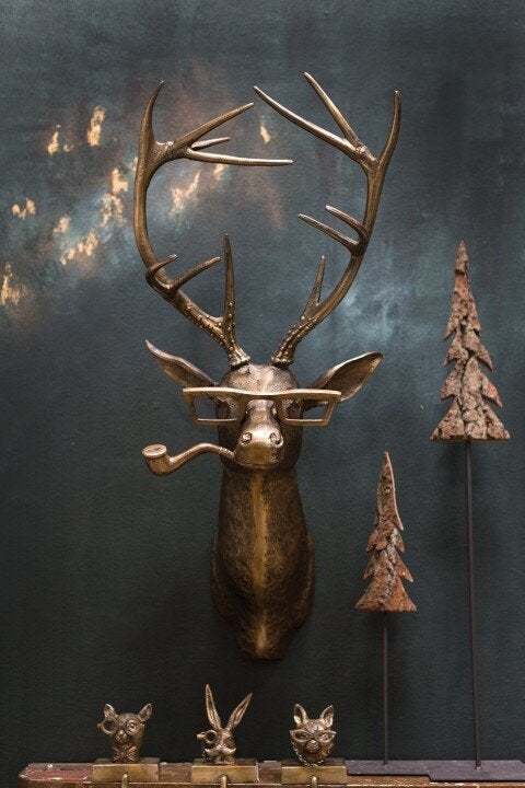 Whimsical Animal Head Wall Sculptures