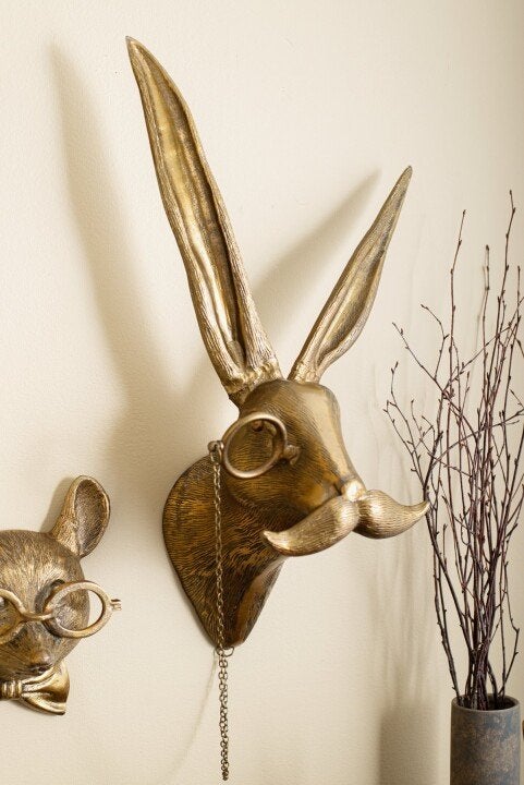 Whimsical Animal Head Wall Sculptures