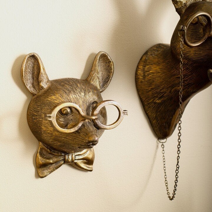 Whimsical Animal Head Wall Sculptures