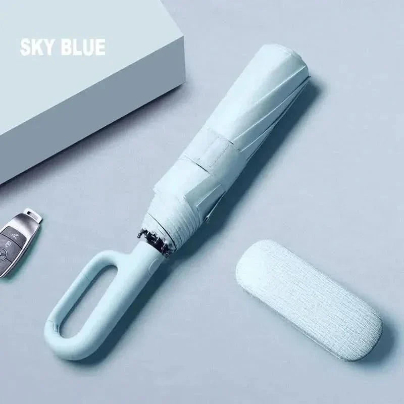 Windproof Automatic Compact Travel Umbrella with UV Protection