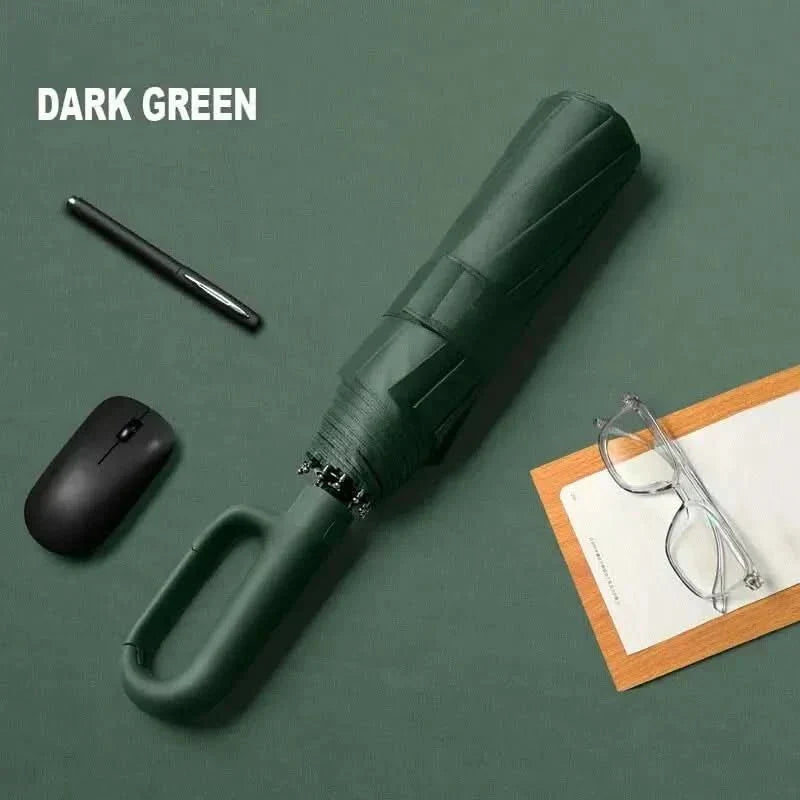 Windproof Automatic Compact Travel Umbrella with UV Protection