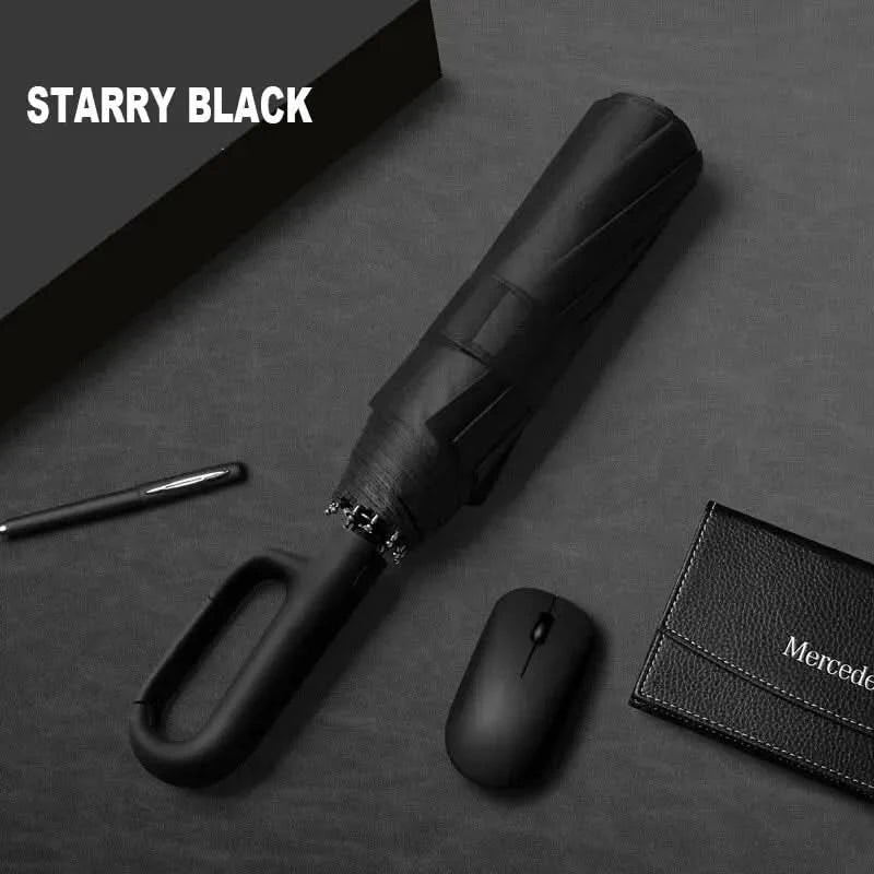 Windproof Automatic Compact Travel Umbrella with UV Protection