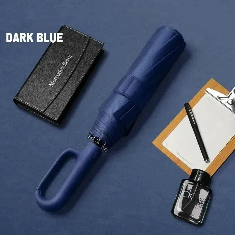 Windproof Automatic Compact Travel Umbrella with UV Protection