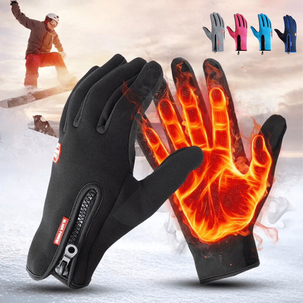 Winter Cycling and Ski Heated Gloves with Touchscreen Coating