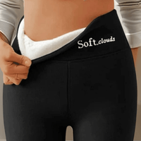 Winter Leggings with Fleece Interior and Velvet Exterior - Elegant Thermal Comfort
