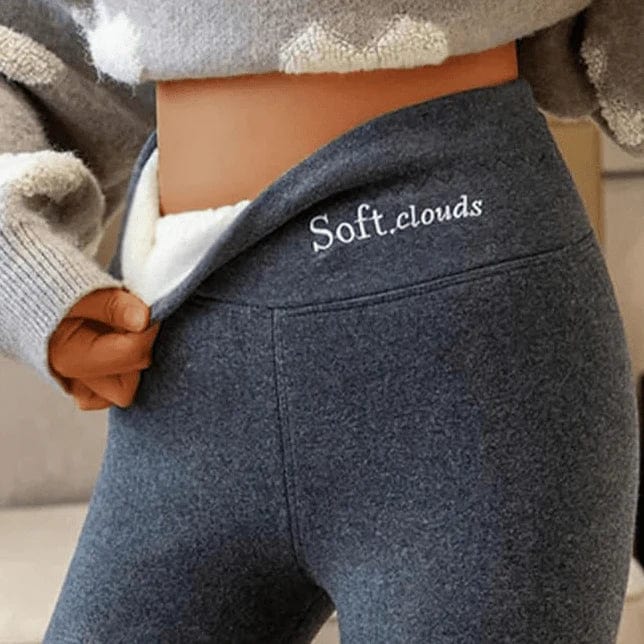 Winter Leggings with Fleece Interior and Velvet Exterior - Elegant Thermal Comfort