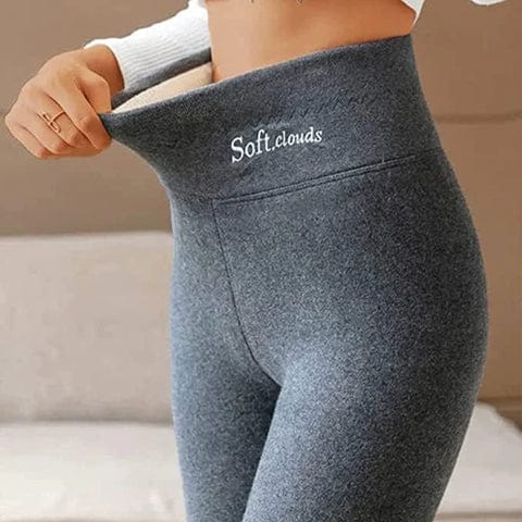 Winter Leggings with Fleece Interior and Velvet Exterior - Elegant Thermal Comfort
