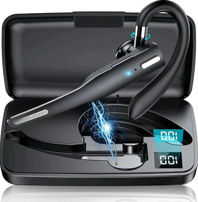 Wireless Bluetooth 5.1 Earpiece with Noise Cancellation and Dual Microphone