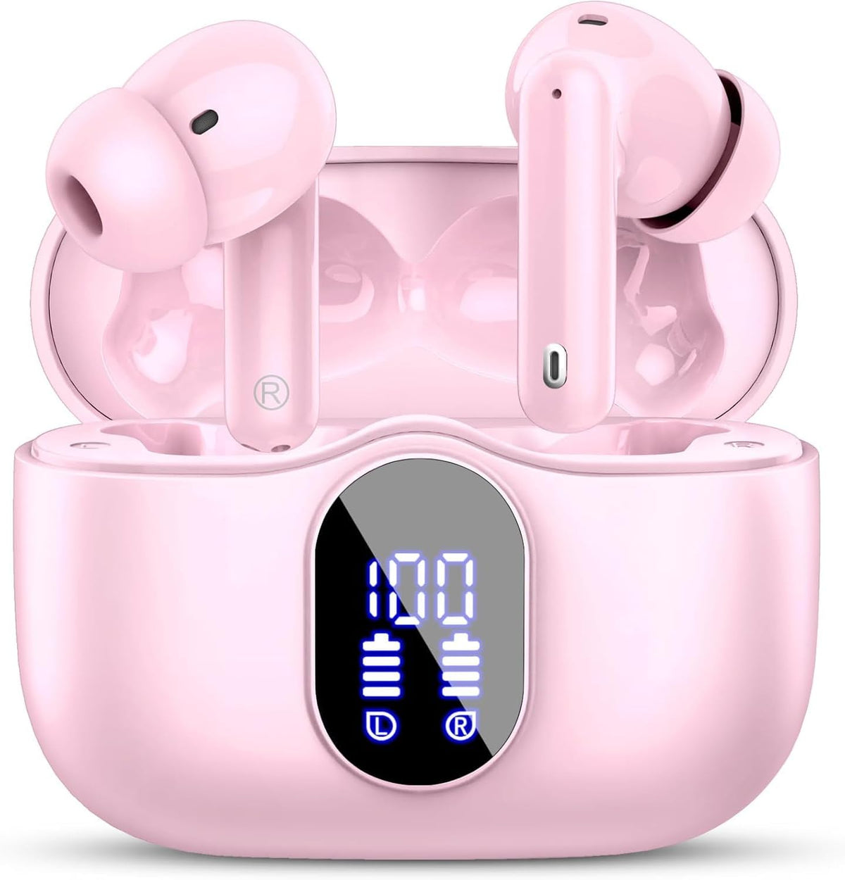 Wireless Bluetooth Headphones with Noise Cancelling Display