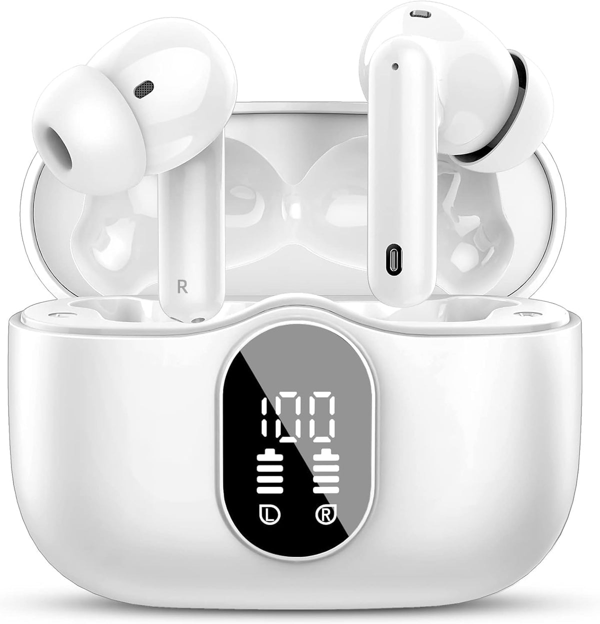 Wireless Bluetooth Headphones with Noise Cancelling Display