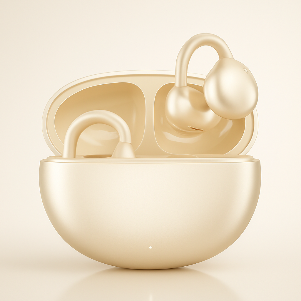 Wireless Clip-On Bluetooth Earbuds - Open-Ear with Clear Sound