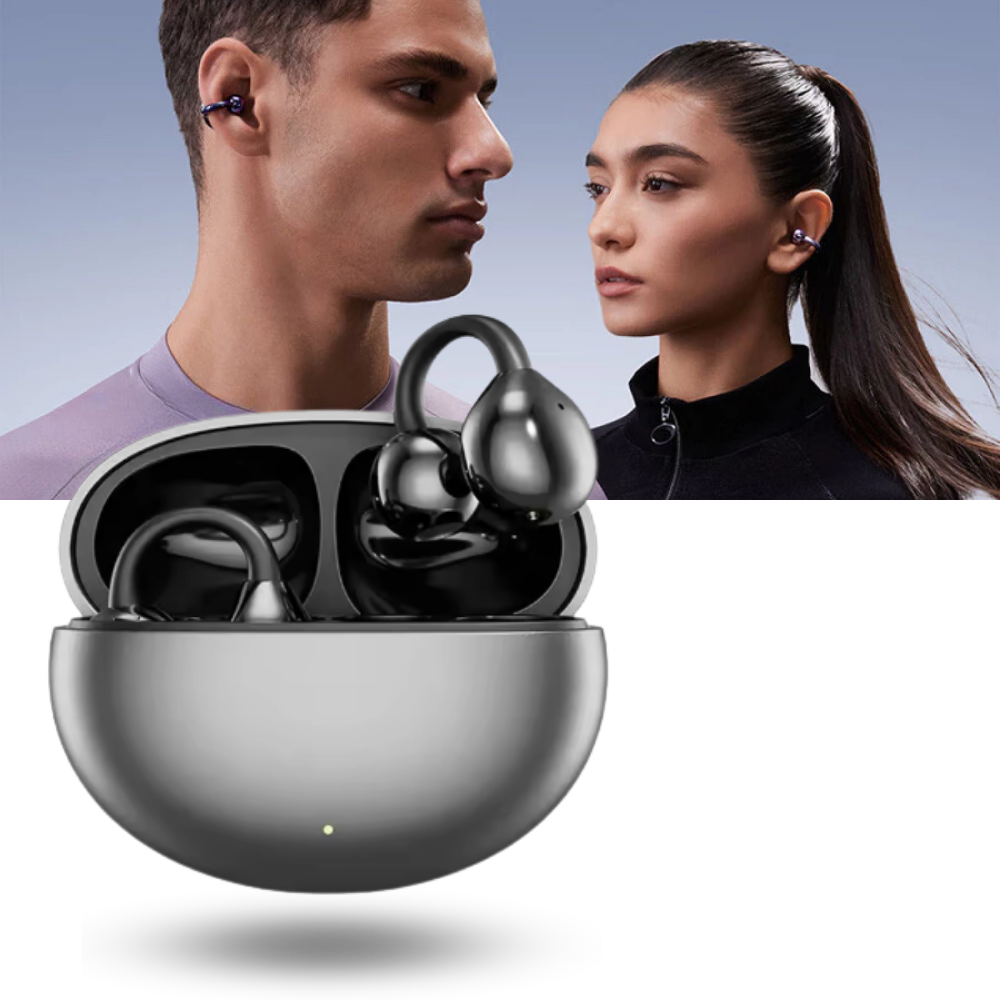 Wireless Clip-On Bluetooth Earbuds - Open-Ear with Clear Sound