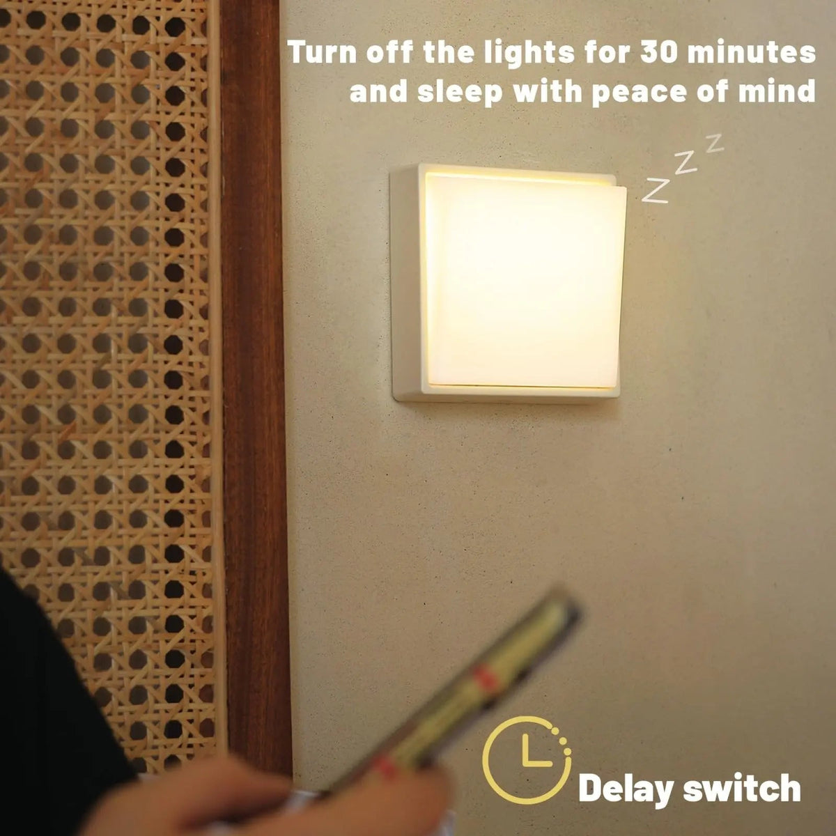 Wireless Dimmable Night Light - Rechargeable with Timer & Magnetic Mount