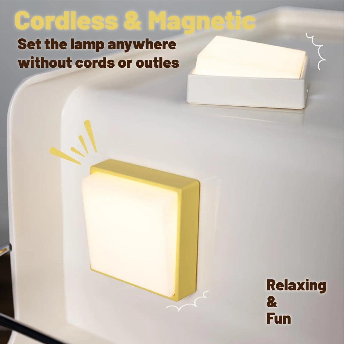 Wireless Dimmable Night Light - Rechargeable with Timer & Magnetic Mount