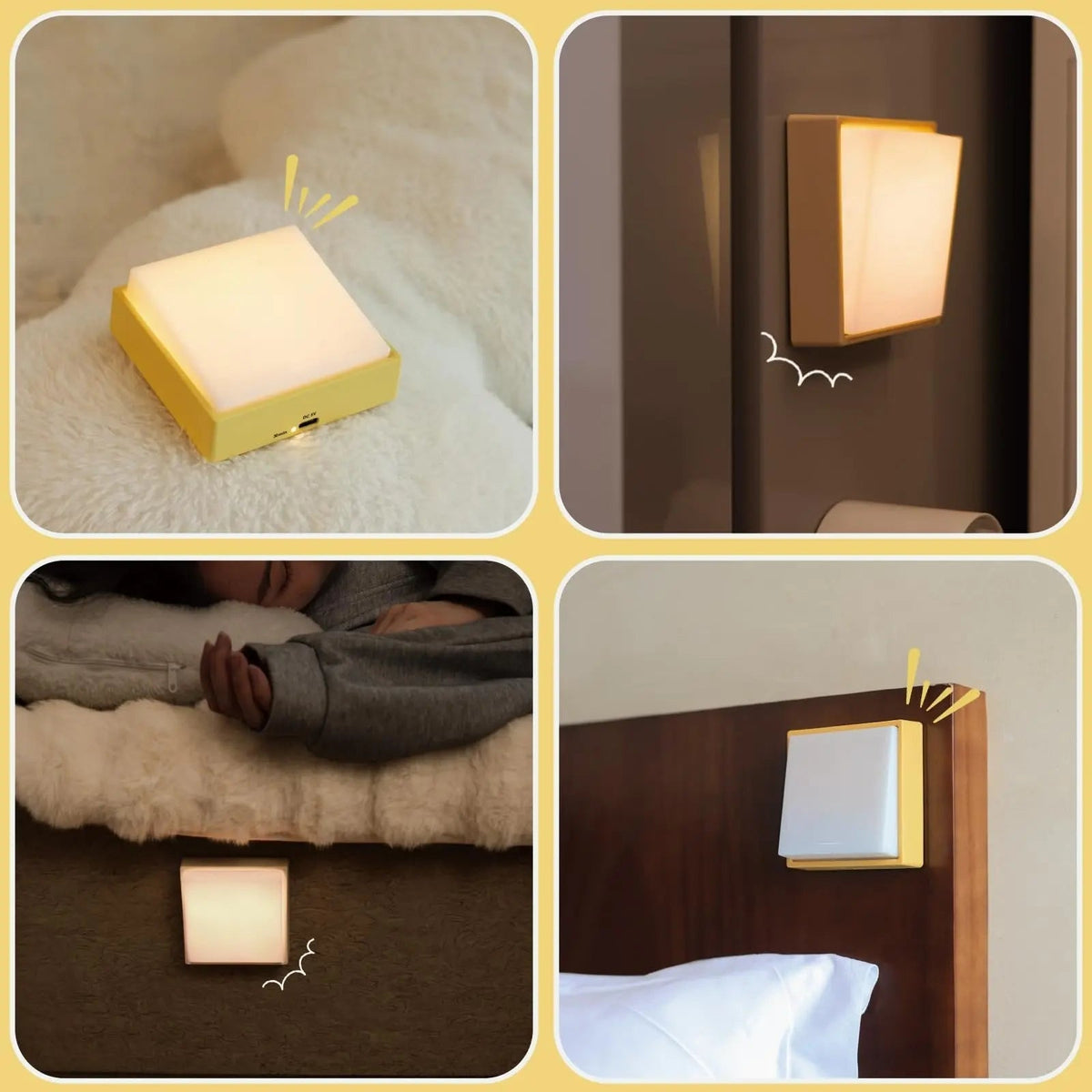 Wireless Dimmable Night Light - Rechargeable with Timer & Magnetic Mount