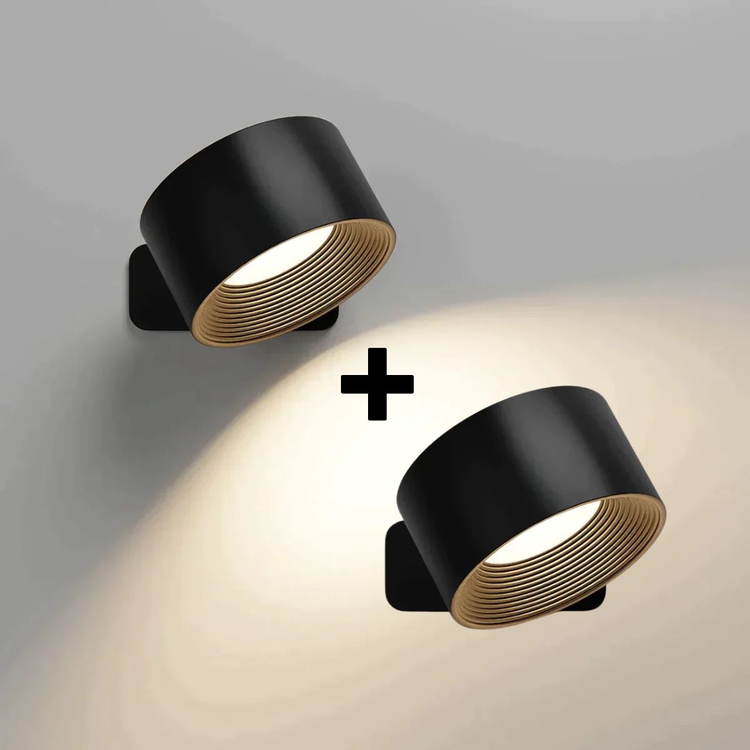Wireless LED Wall Sconce with Touch Control and 360° Rotation