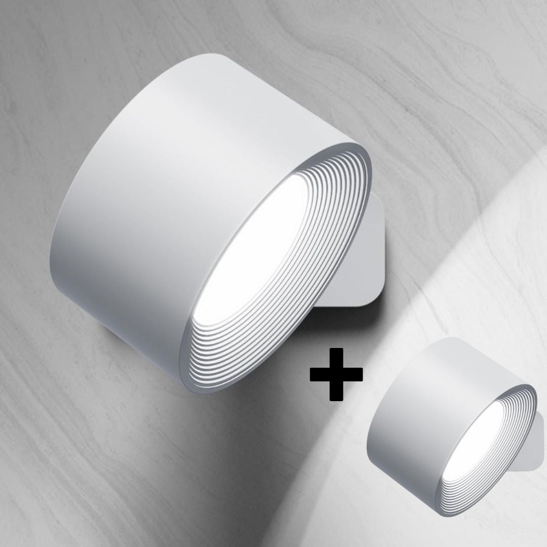 Wireless LED Wall Sconce with Touch Control and 360° Rotation