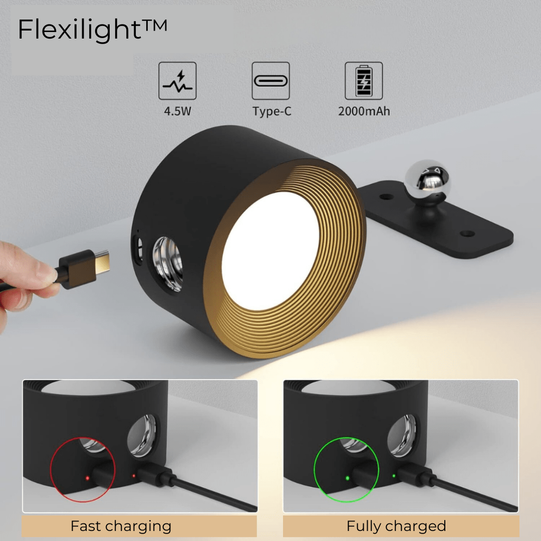 Wireless LED Wall Sconce with Touch Control and 360° Rotation