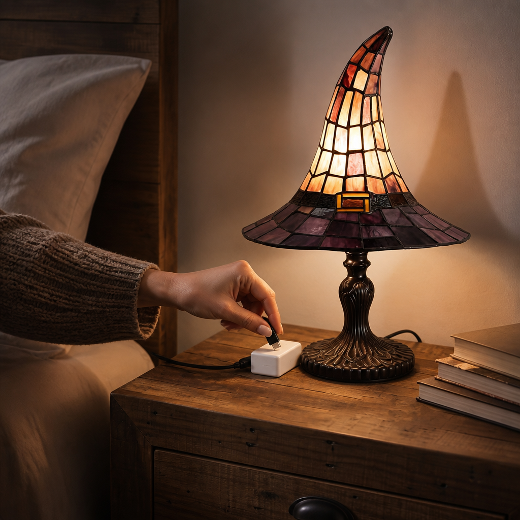 Witch Hat Silhouette Table Lamp