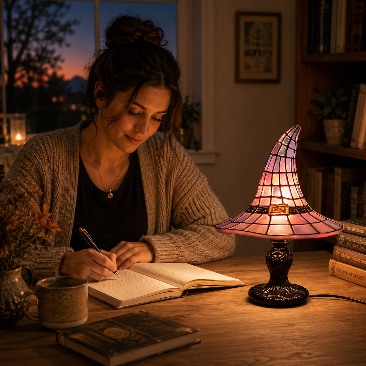 Witch Hat Silhouette Table Lamp