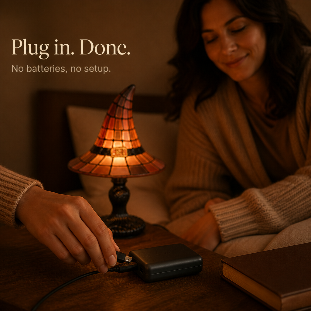 Witch Hat Silhouette Table Lamp